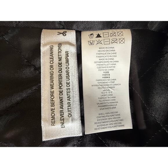 NWT Michael Michael Kors Black Faux Leather moto jacket Women's size L - Picture 8 of 16